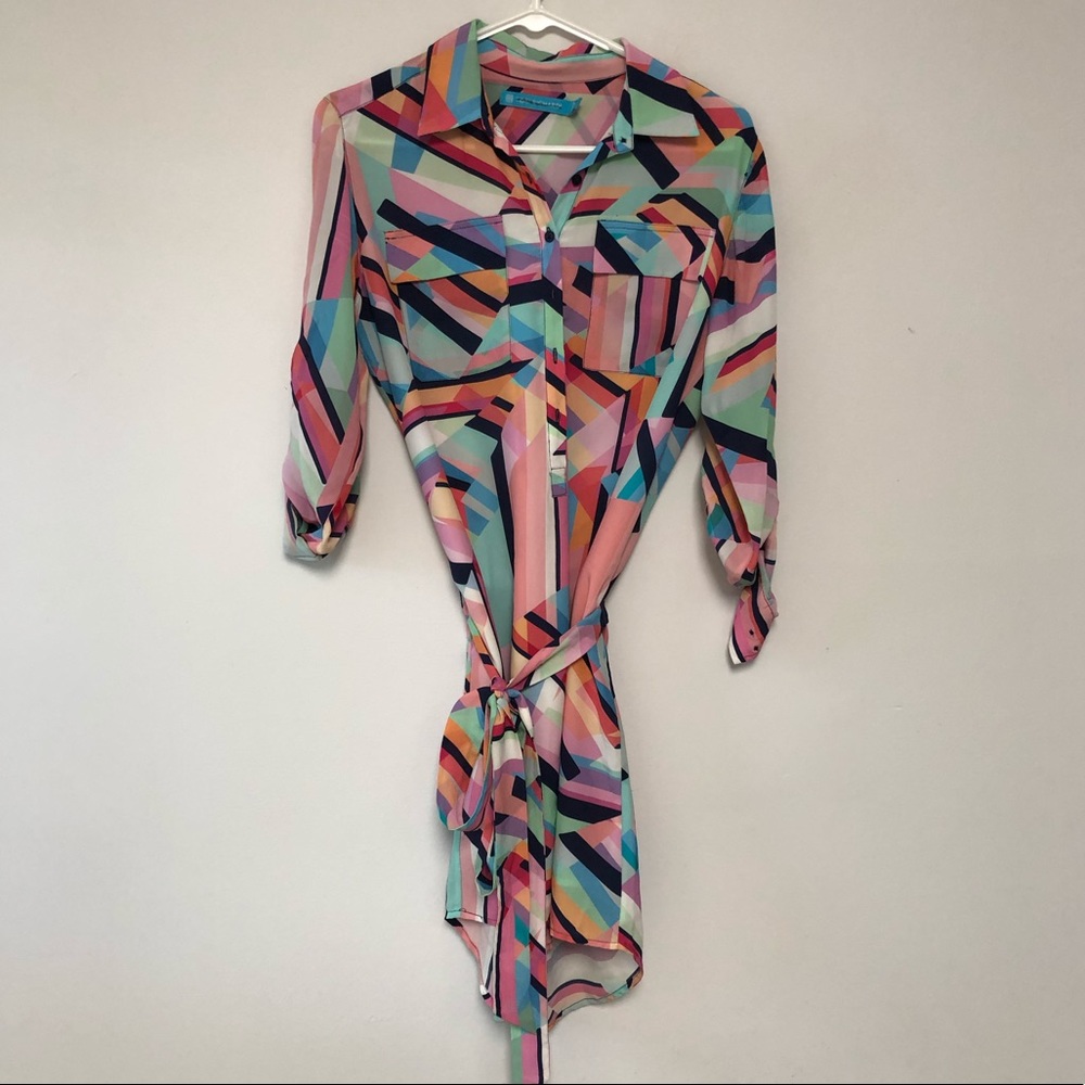 Tori Richard 100% Silk Discoteca Monica Shirtdress